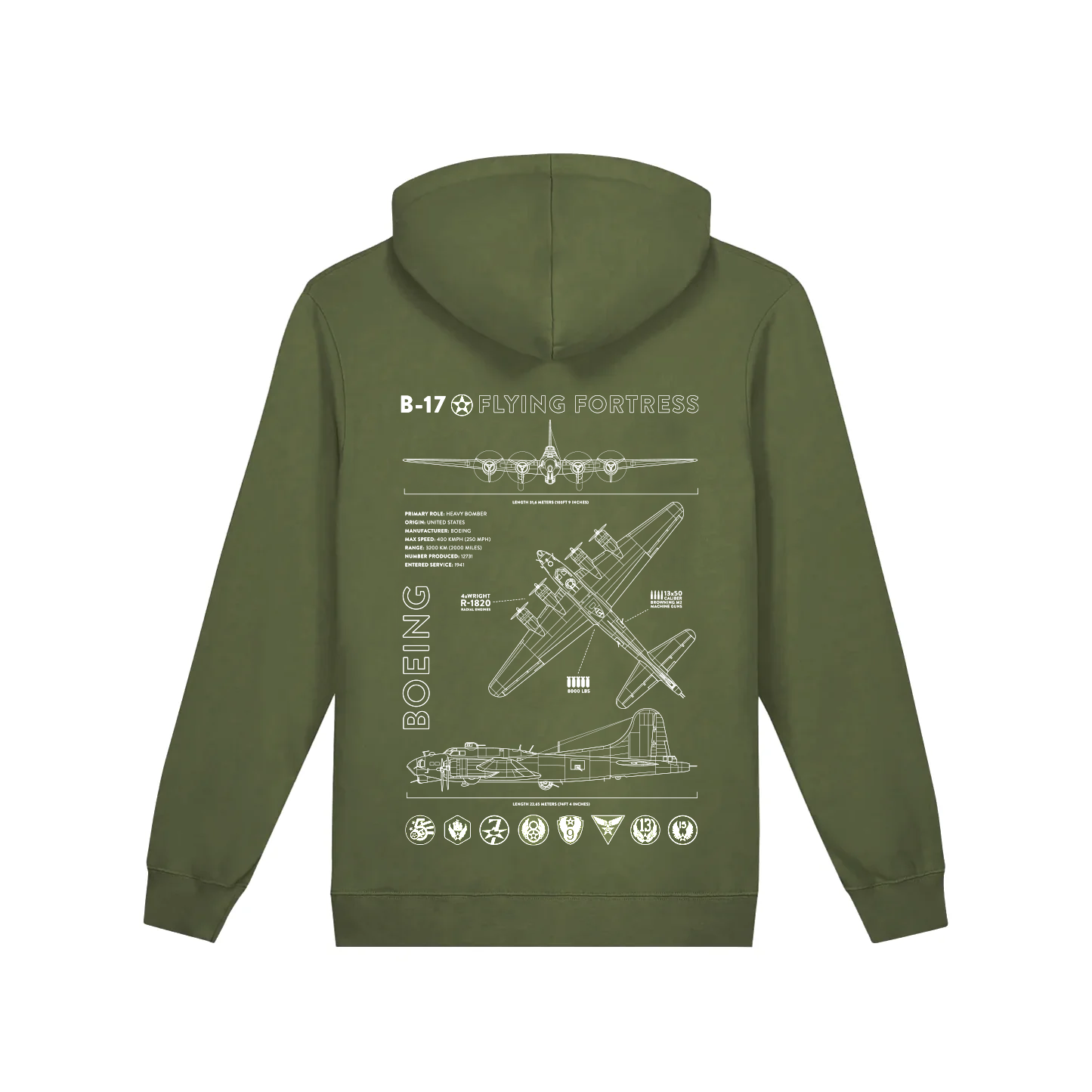 B-17 Hoodie Olive