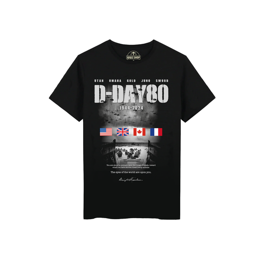 D-DAY 80 T-shirt Black