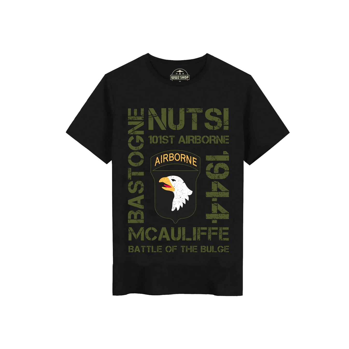 101st Airborne Nuts! T-shirt Black