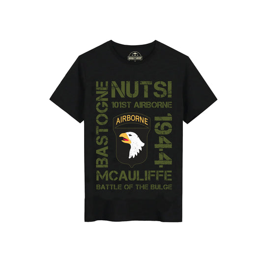 101st Airborne Nuts! T-shirt Black