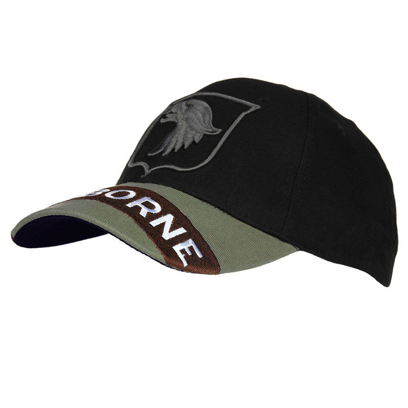 101st Airborne Brim Cap Black