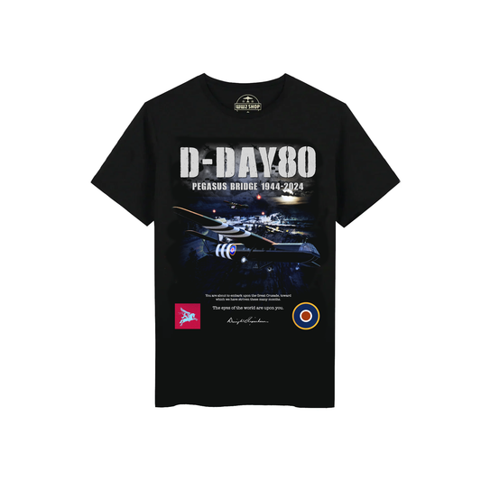 D-DAY 80 Pegasus T-shirt Black