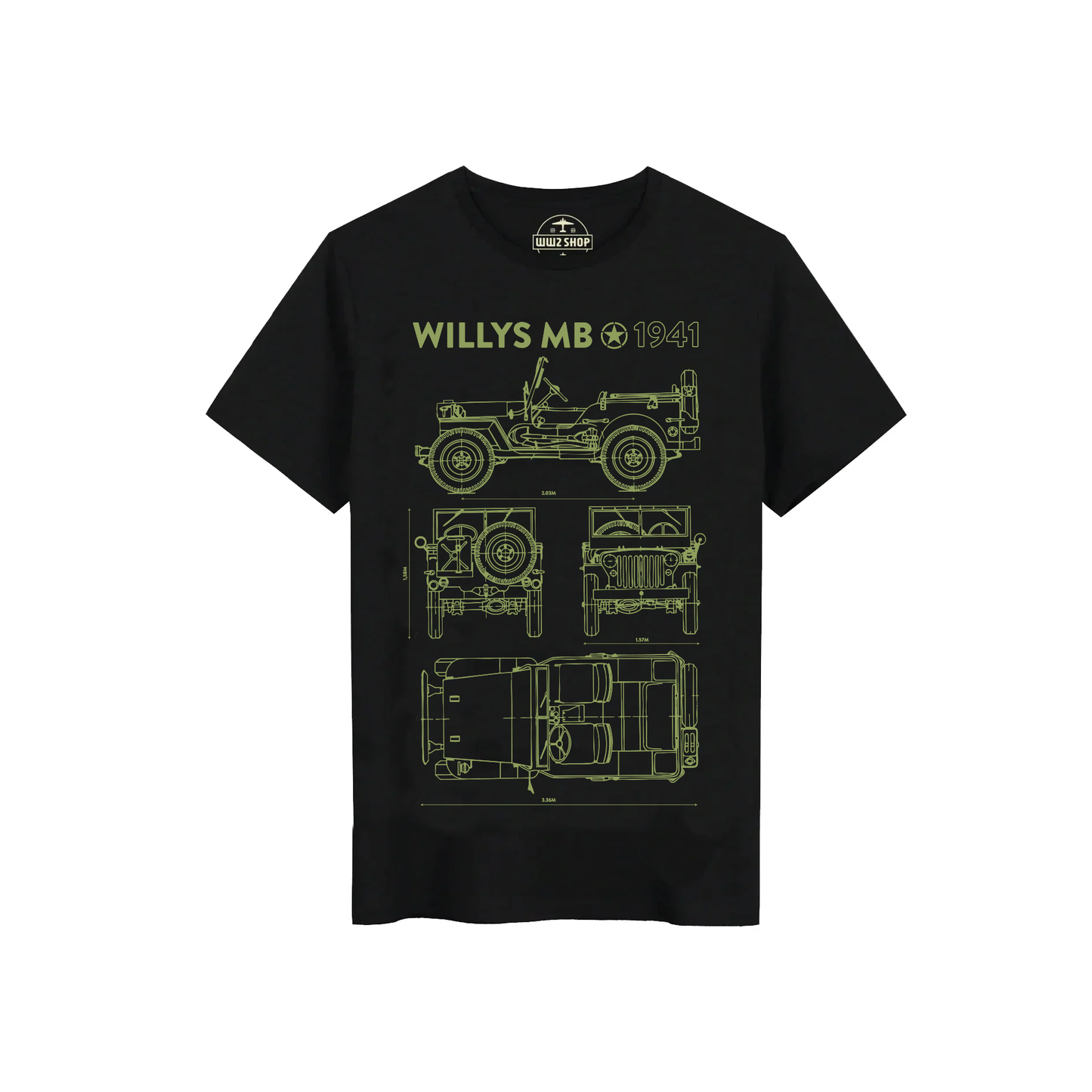 Willys MB T-shirt Black